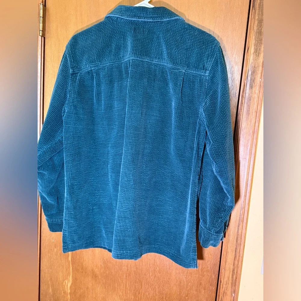 Vintage L.L. Bean Women’s Deep Teal Corduroy Shirt Jacket Size L - Picture 5 of 5